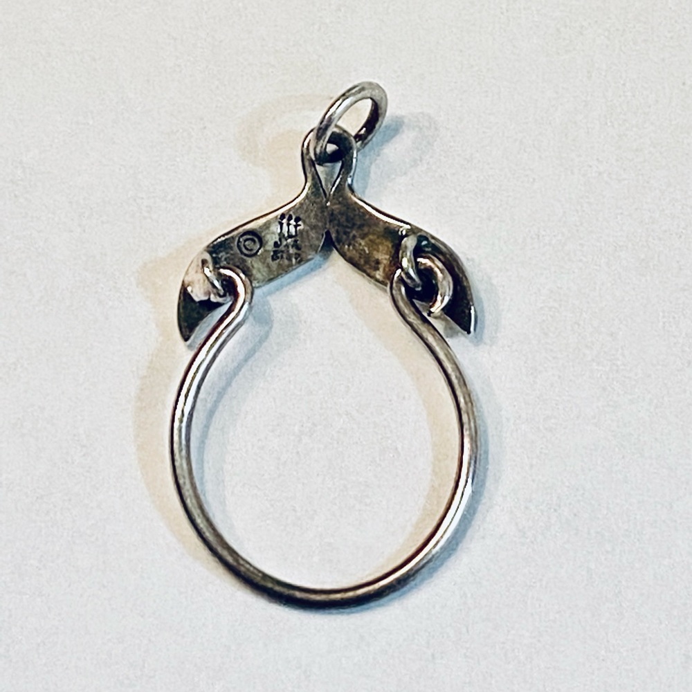 Retired James Avery Whale Tail Charm Holder NEW